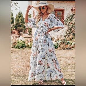 Maxi wrap dress floral ANRABESS